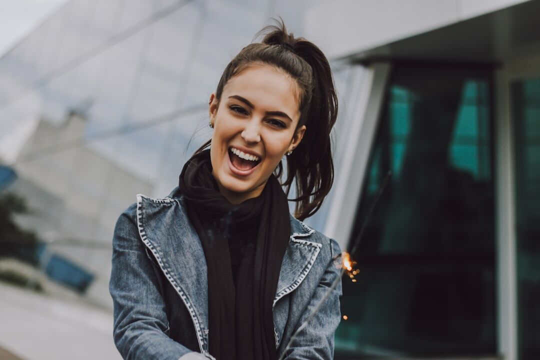 famous woman smiling